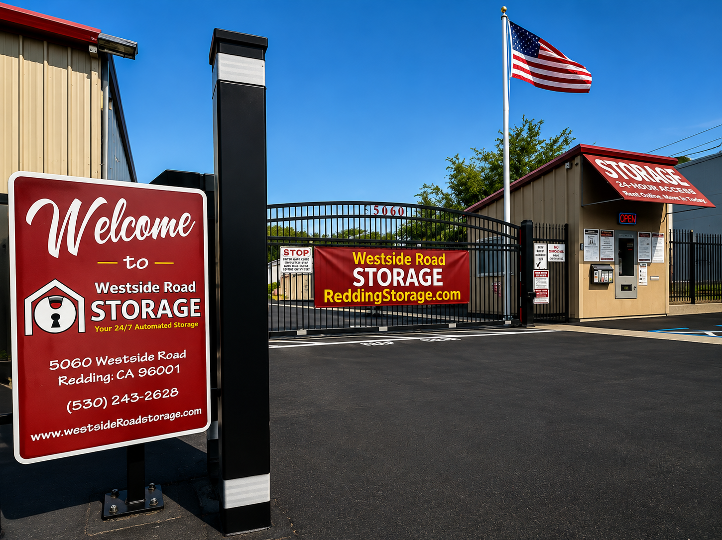 5060 Westside Rd Redding Ca, 96003 reddingstorage.com Entry